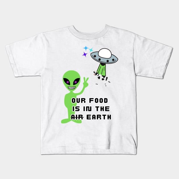 Food for aliens Kids T-Shirt by Studio468